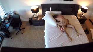 Hidden camera catches real amateur milf riding young jock